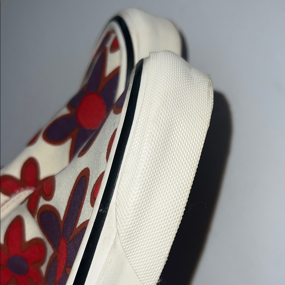 Vans Cream Floral Sneakers Women's size 6 - Picture 10 of 12